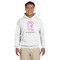 Gymnastics with Name/Text White Hoodie on Model - Front