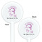 Gymnastics with Name/Text White Plastic 5.5" Stir Stick - Double Sided - Round - Front & Back