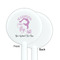 Gymnastics with Name/Text White Plastic 5.5" Stir Stick - Single Sided - Round - Front & Back