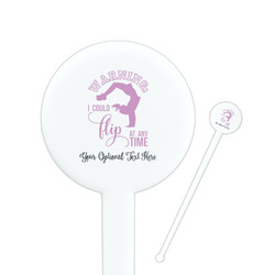 Gymnastics with Name/Text Round Plastic Stir Sticks