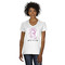 Gymnastics with Name/Text White V-Neck T-Shirt on Model - Front