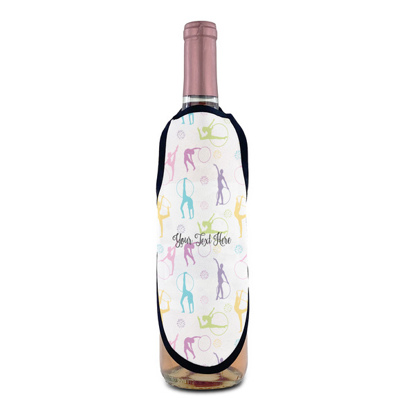 Gymnastics with Name/Text Wine Bottle Apron - IN CONTEXT
