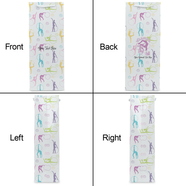 Gymnastics with Name/Text Wine Gift Bag - Gloss - Approval