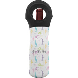 Gymnastics with Name/Text Wine Tote Bag (Personalized)