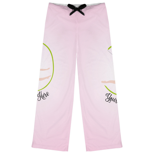 Custom Gymnastics with Name/Text Womens Pajama Pants - XS (Personalized)