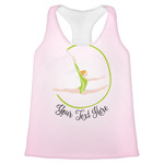 Gymnastics with Name/Text Womens Racerback Tank Top - Large (Personalized)