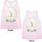 Gymnastics with Name/Text Womens Racerback Tank Tops - Medium - Front and Back