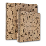 Gymnastics with Name/Text Wood 3-Ring Binder