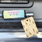 Gymnastics with Name/Text Wood Luggage Tags - Rectangle - Lifestyle
