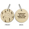 Gymnastics with Name/Text Wood Luggage Tags - Round - Approval