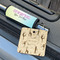 Gymnastics with Name/Text Wood Luggage Tags - Square - Lifestyle