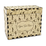 Gymnastics with Name/Text Wood Recipe Box - Laser Engraved