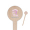 Gymnastics with Name/Text 4" Round Wooden Food Picks - Single Sided
