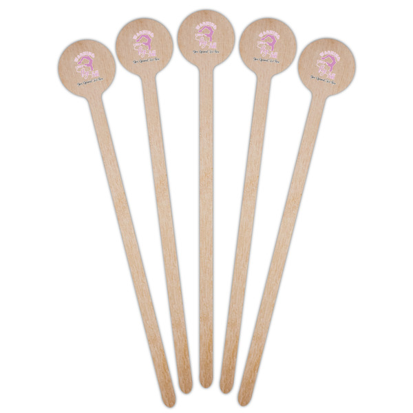 Gymnastics with Name/Text Wooden 6" Stir Stick - Round - Fan View