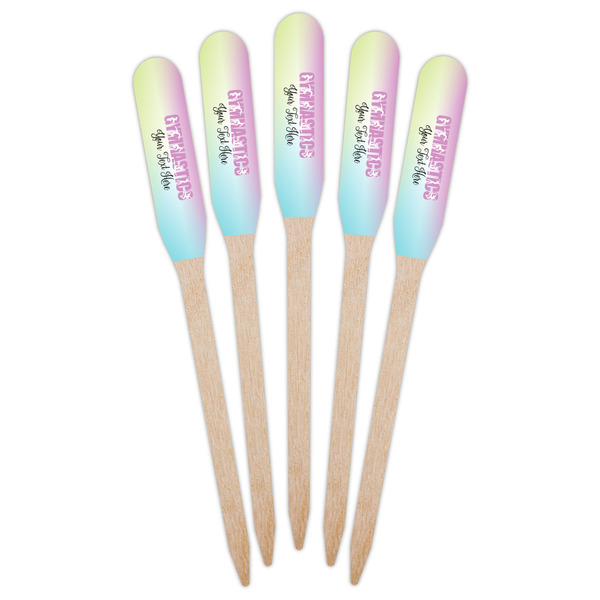 Gymnastics with Name/Text Wooden Food Pick - Paddle - Fan View