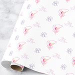 Gymnastics with Name/Text Wrapping Paper Roll - Large