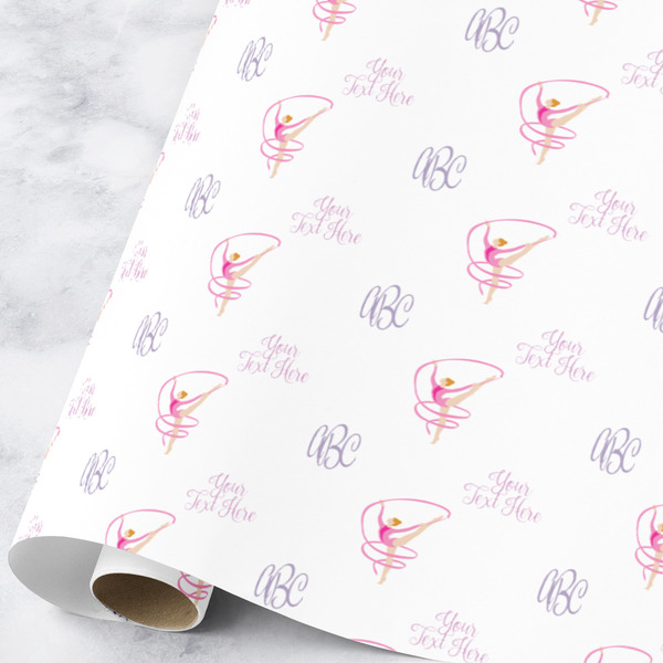 Custom Gymnastics with Name/Text Wrapping Paper Roll - Large