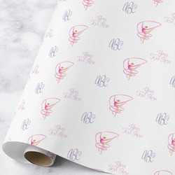 Gymnastics with Name/Text Wrapping Paper Roll - Large - Matte