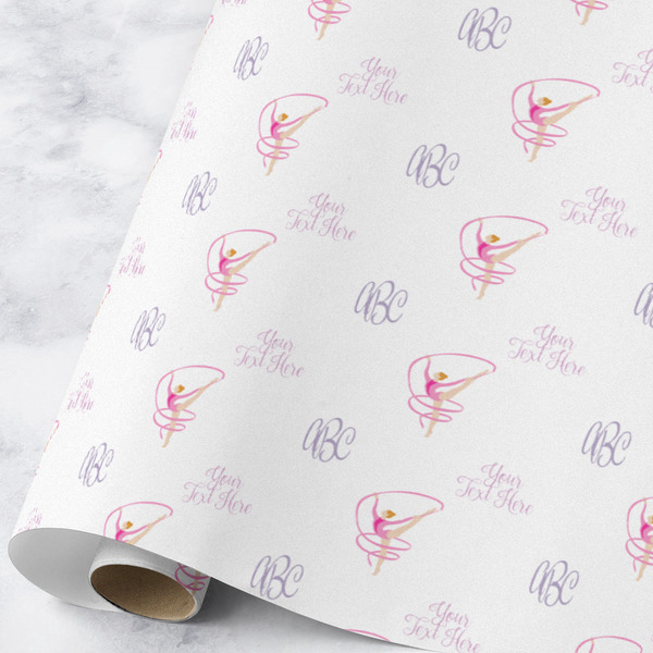 Custom Gymnastics with Name/Text Wrapping Paper Roll - Large - Matte