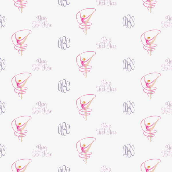 Gymnastics with Name/Text Wrapping Paper Square