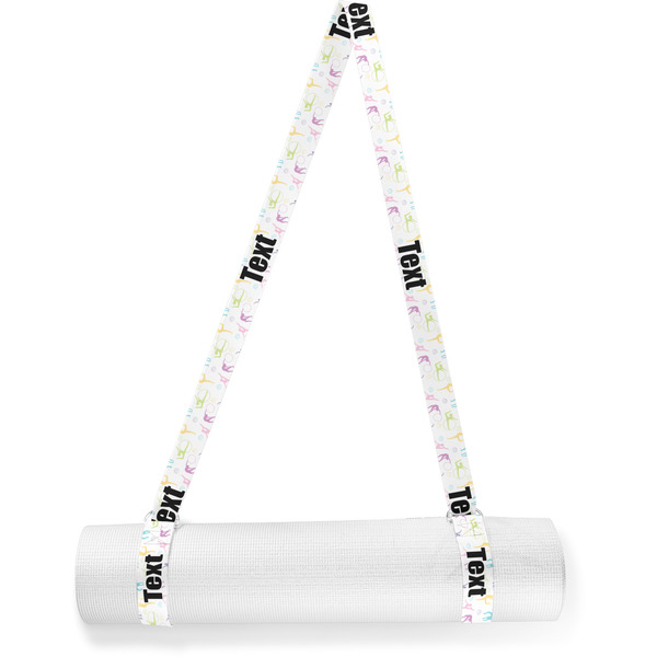 Custom Gymnastics with Name/Text Yoga Mat Strap (Personalized)