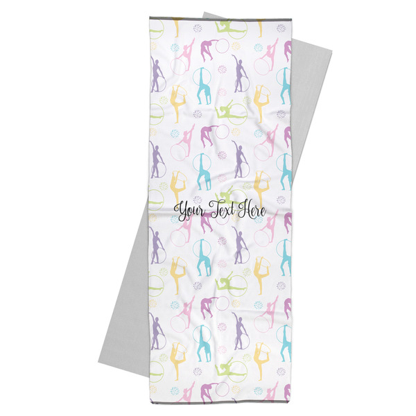 Custom Gymnastics with Name/Text Yoga Mat Towel (Personalized)