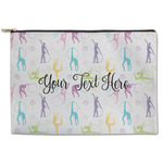 Gymnastics with Name/Text Zipper Pouch - Large - 12.5"x8.5" (Personalized)