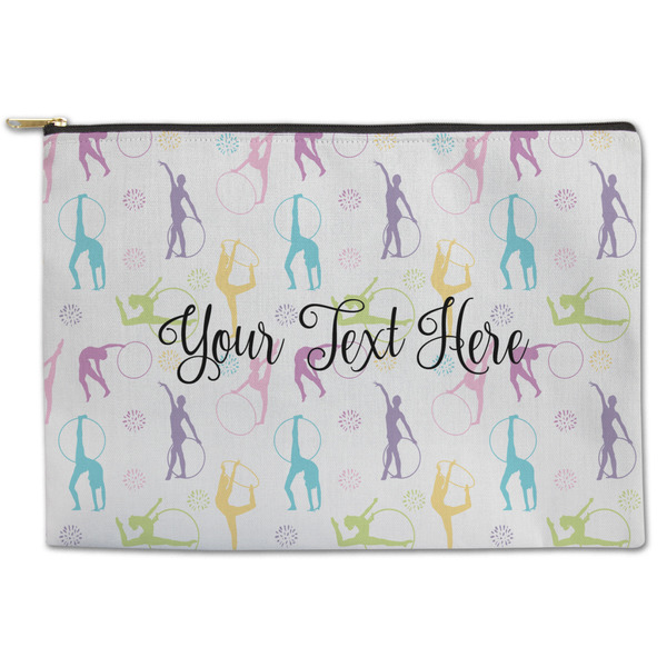 Custom Gymnastics with Name/Text Zipper Pouch - Large - 12.5"x8.5" (Personalized)