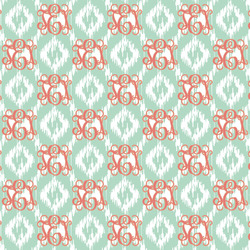 Monogram Fabric by the Yard - Spun Polyester Poplin