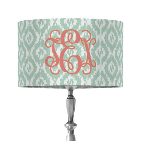 Monogram 12" Drum Lampshade - ON STAND (Fabric)