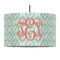 Monogram 12" Drum Pendant Lamp - Fabric