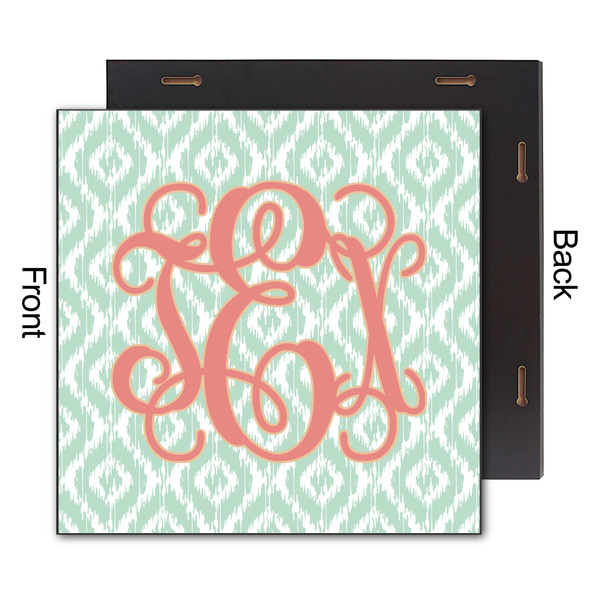 Monogram 12x12 Wood Print - Front & Back View