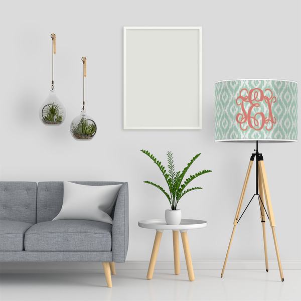 Monogram 16" Drum Lampshade - LIFESTYLE