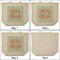 Monogram 3 Reusable Cotton Grocery Bags - Front & Back View