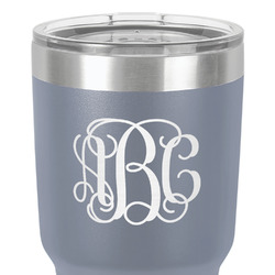Monogram 30 oz Stainless Steel Tumbler - Grey - Double-Sided