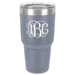 Monogram 30 oz Stainless Steel Tumbler - Grey - Single-Sided