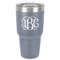 Monogram 30 oz Stainless Steel Tumbler - Grey - Single-Sided
