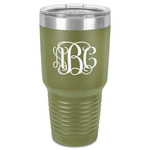 Monogram 30 oz Stainless Steel Tumbler - Olive - Single-Sided