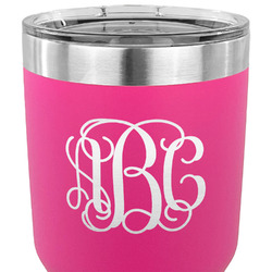 Monogram 30 oz Stainless Steel Tumbler - Pink - Double-Sided