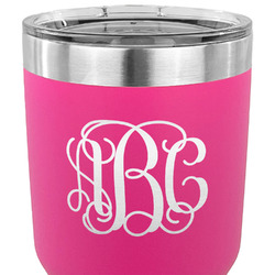 Monogram 30 oz Stainless Steel Tumbler - Pink - Single-Sided