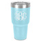 Monogram 30 oz Stainless Steel Tumbler - Teal - Single-Sided