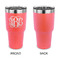 Monogram 30 oz Stainless Steel Ringneck Tumblers - Coral - Single Sided - APPROVAL