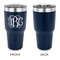 Monogram 30 oz Stainless Steel Ringneck Tumblers - Navy - Single Sided - APPROVAL