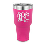 Monogram 30 oz Stainless Steel Tumbler - Pink - Single-Sided