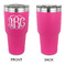 Monogram 30 oz Stainless Steel Ringneck Tumblers - Pink - Single Sided - APPROVAL