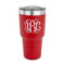 Monogram 30 oz Stainless Steel Ringneck Tumblers - Red - FRONT