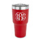 Monogram 30 oz Stainless Steel Tumbler - Red - Single-Sided