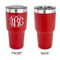Monogram 30 oz Stainless Steel Ringneck Tumblers - Red - Single Sided - APPROVAL