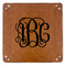 Monogram 9" x 9" Leatherette Snap Up Tray - APPROVAL (FLAT)