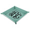 Monogram 9" x 9" Teal Leatherette Snap Up Tray - MAIN